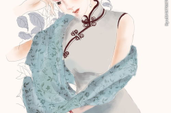 古风画人物旗袍女,描绘旗袍女生的古风画卷